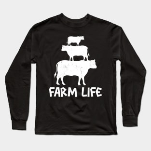 Farm Life Animals Long Sleeve T-Shirt